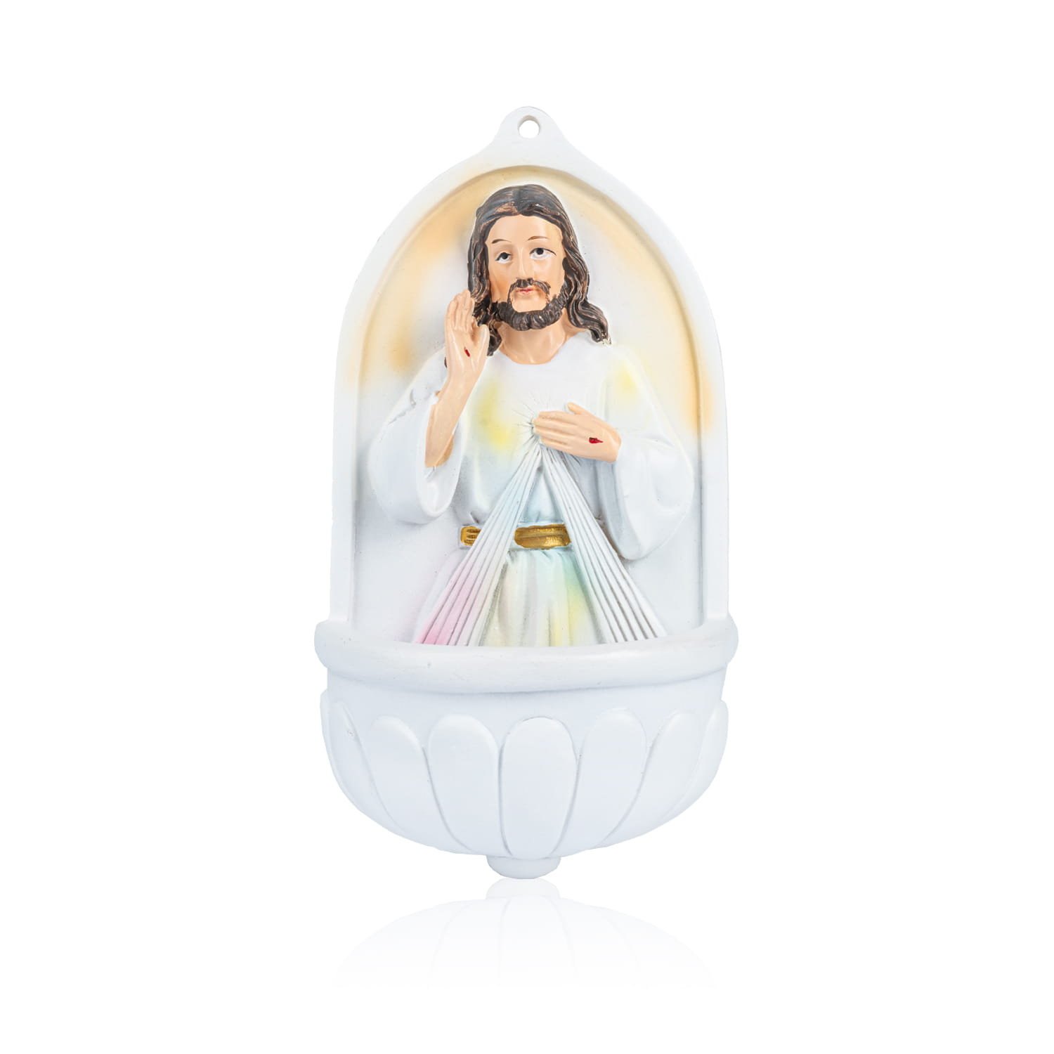 Kropielnica - Jezus Miłosierny - 15 cm - KROPIELNICE I KROPIDŁA - zdjęcie 3