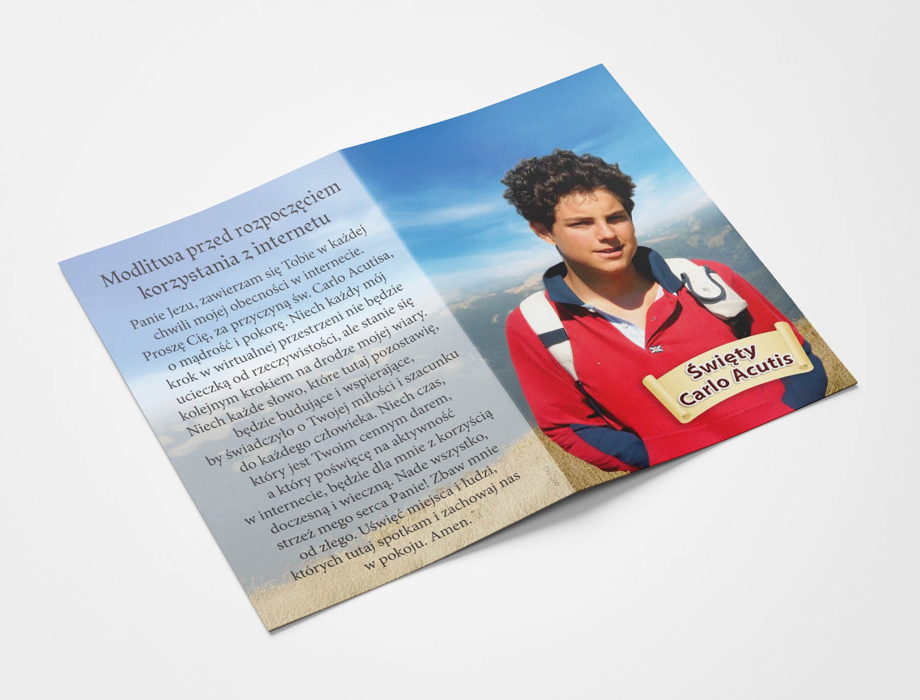 Obrazek składany - Święty Carlo Acutis