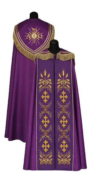 Kapa fioletowa haftowana