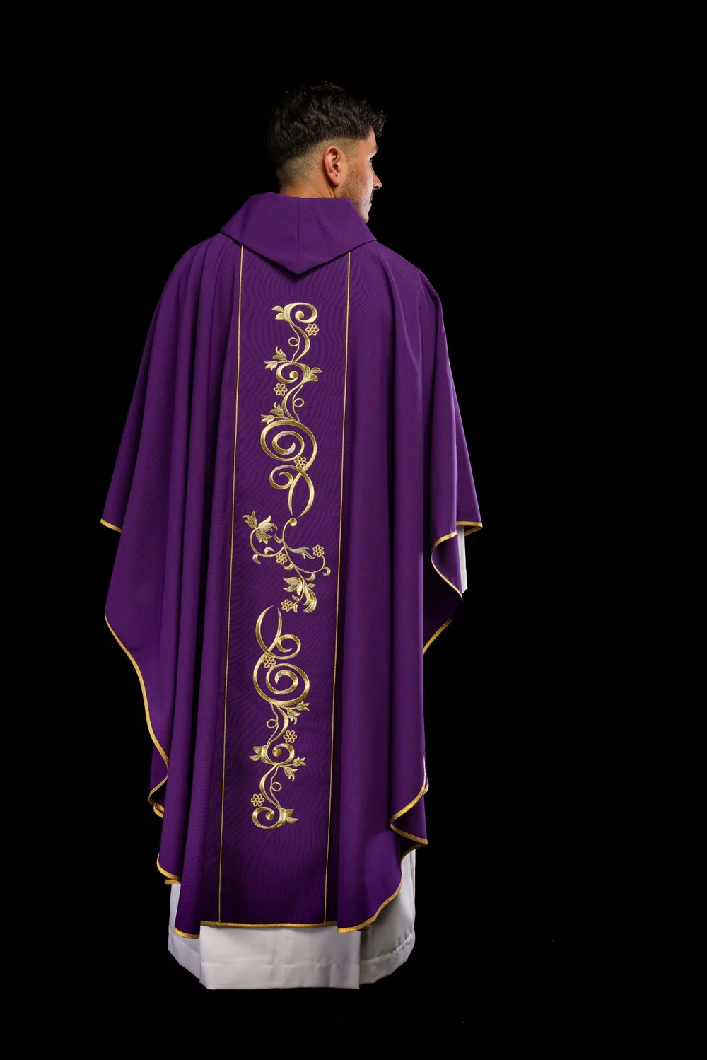 Ornat haftowany IHS - fioletowy (174H) - Ornaty fioletowe - zdjęcie 3