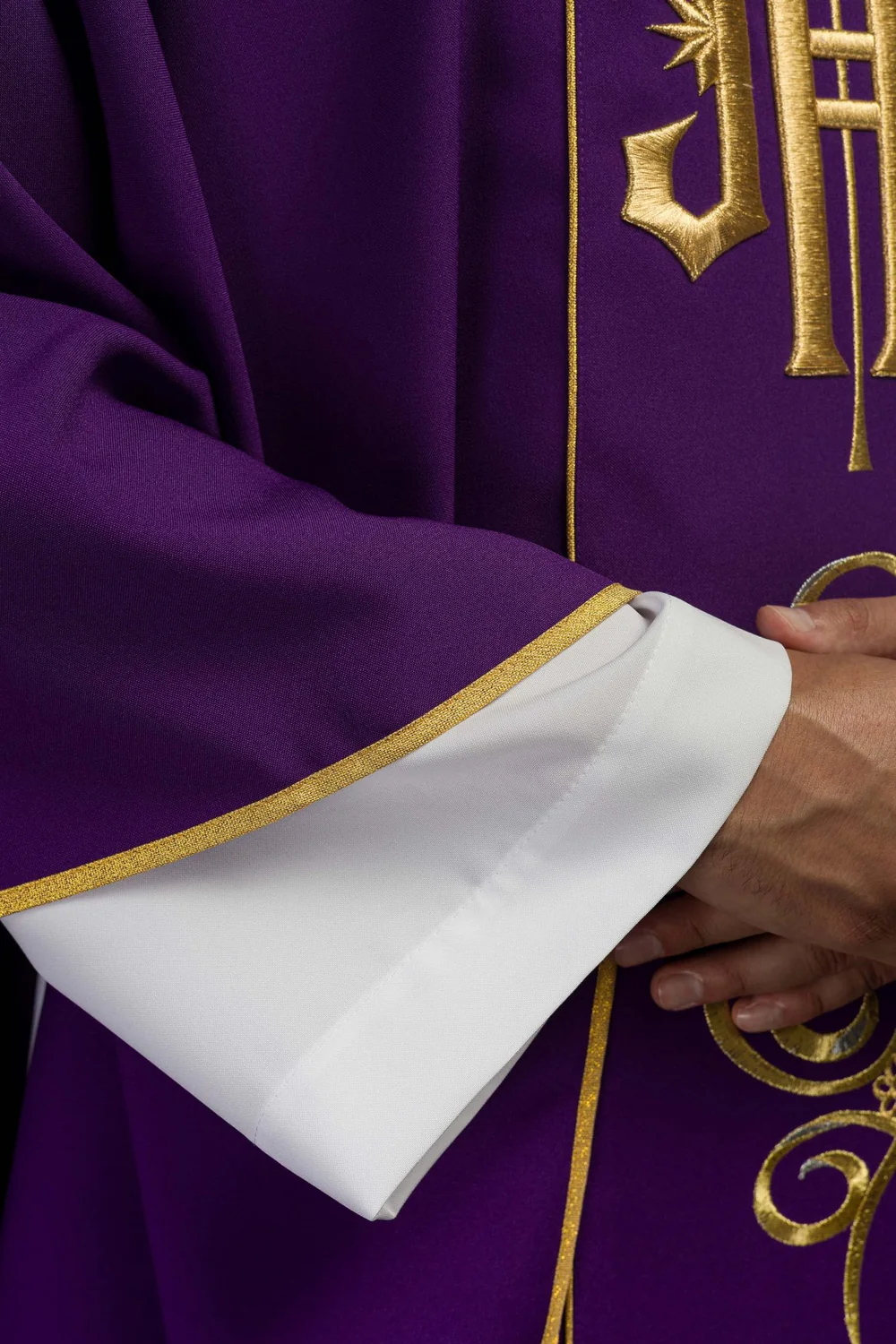 Ornat haftowany IHS - fioletowy (174H) - Ornaty fioletowe - zdjęcie 5