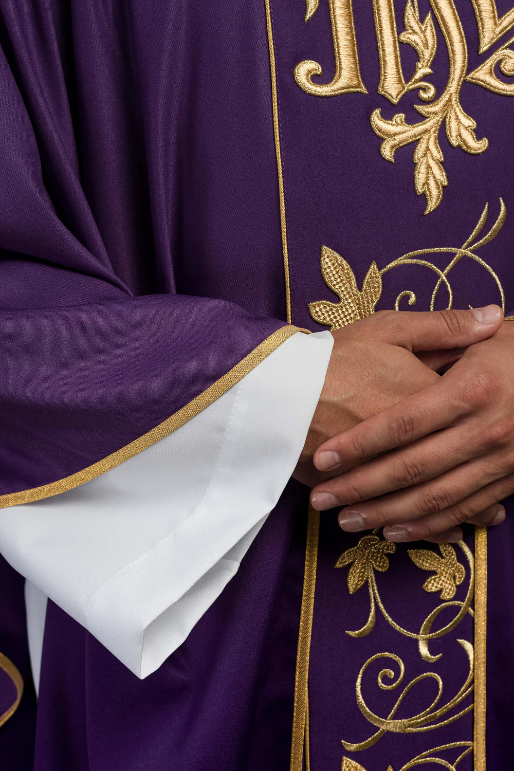 Ornat fioletowy haftowany IHS (176H) - Ornaty fioletowe - zdjęcie 7