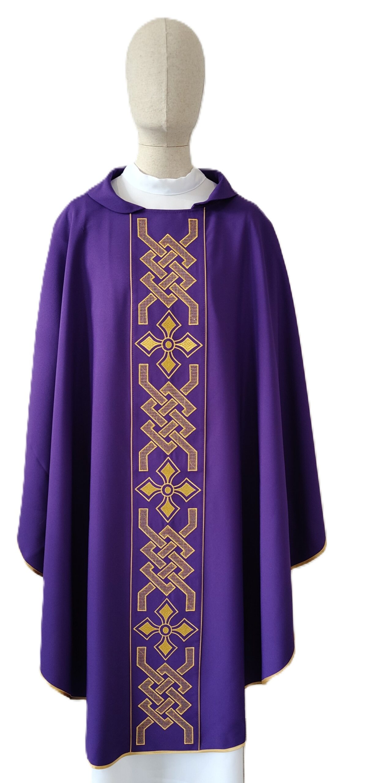 Ornat z pasem haftowanym -kolory liturgiczne (proszę wybrać) - Ornaty haftowane - zdjęcie 4