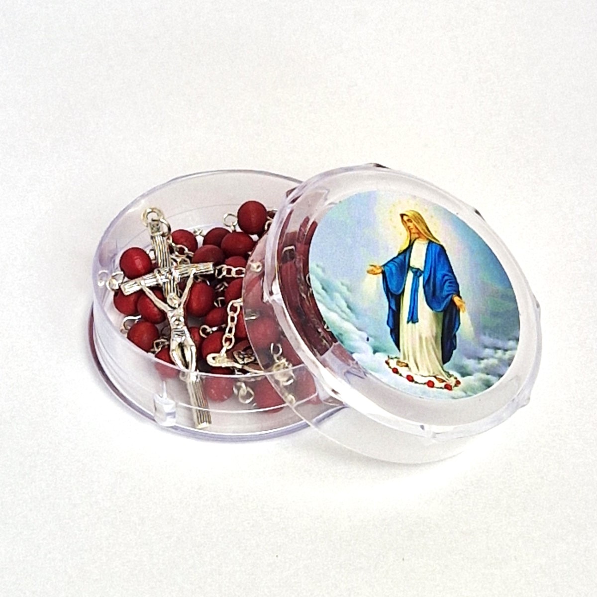 Różaniec pachnący - z koralików o zapachu drzewa różanego. - RÓŻAŃCE, KORONKI, TAJEMNICE RÓŻAŃCOWE - zdjęcie 3