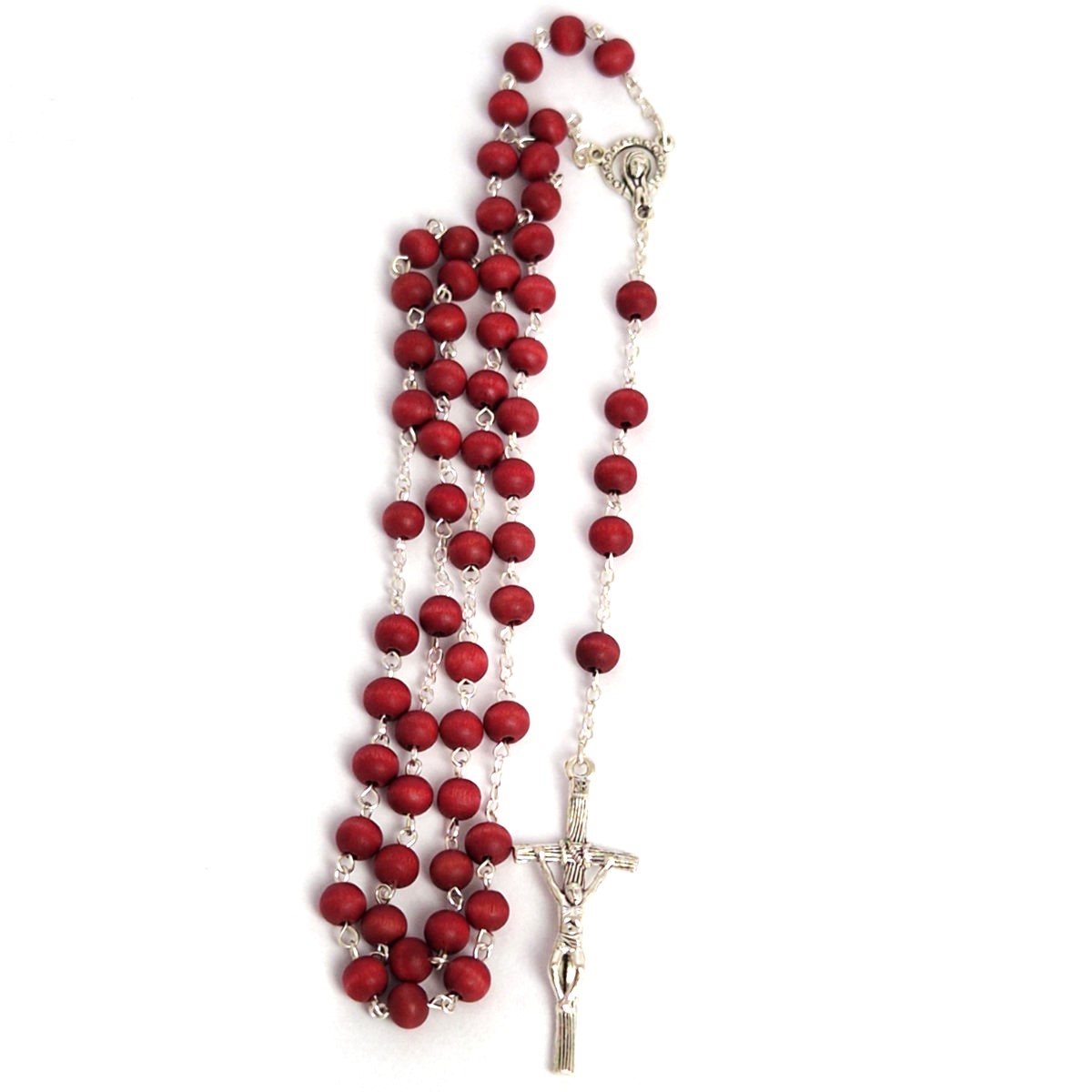 Różaniec pachnący - z koralików o zapachu drzewa różanego. - RÓŻAŃCE, KORONKI, TAJEMNICE RÓŻAŃCOWE - zdjęcie 2