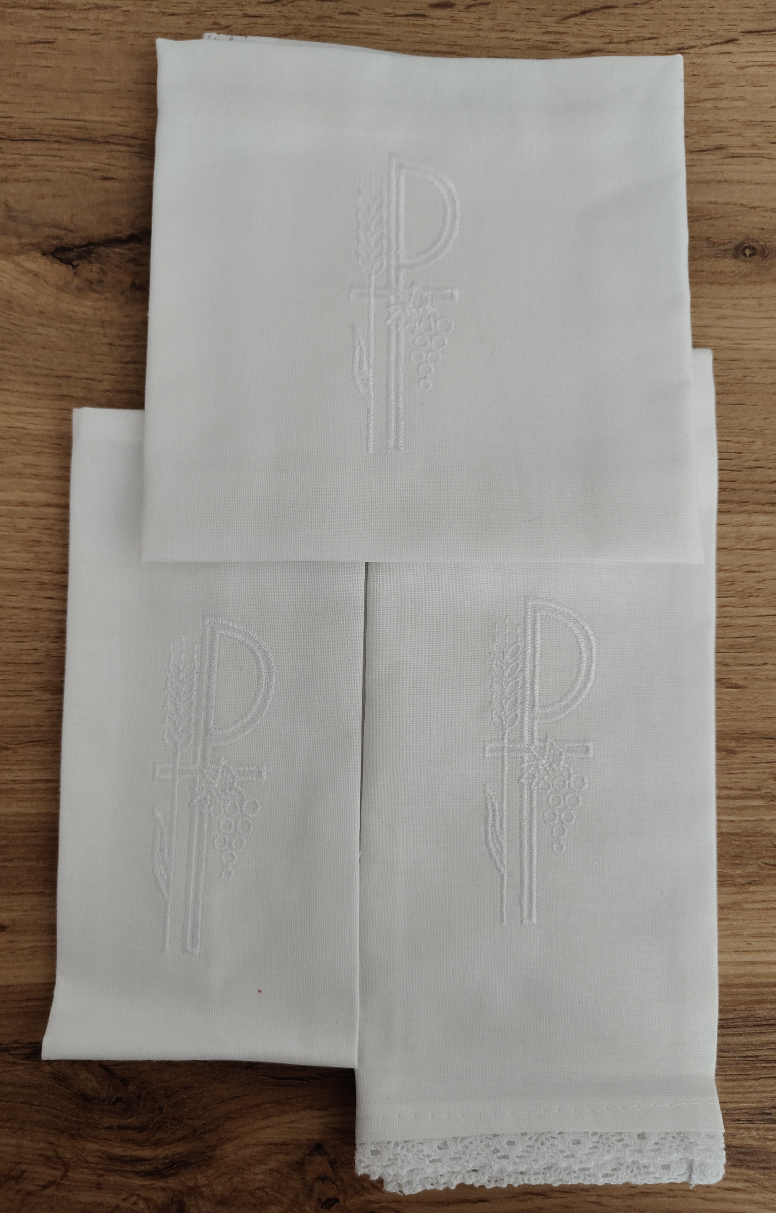 Bielizna kielichowa biały haft PX - Zestawy