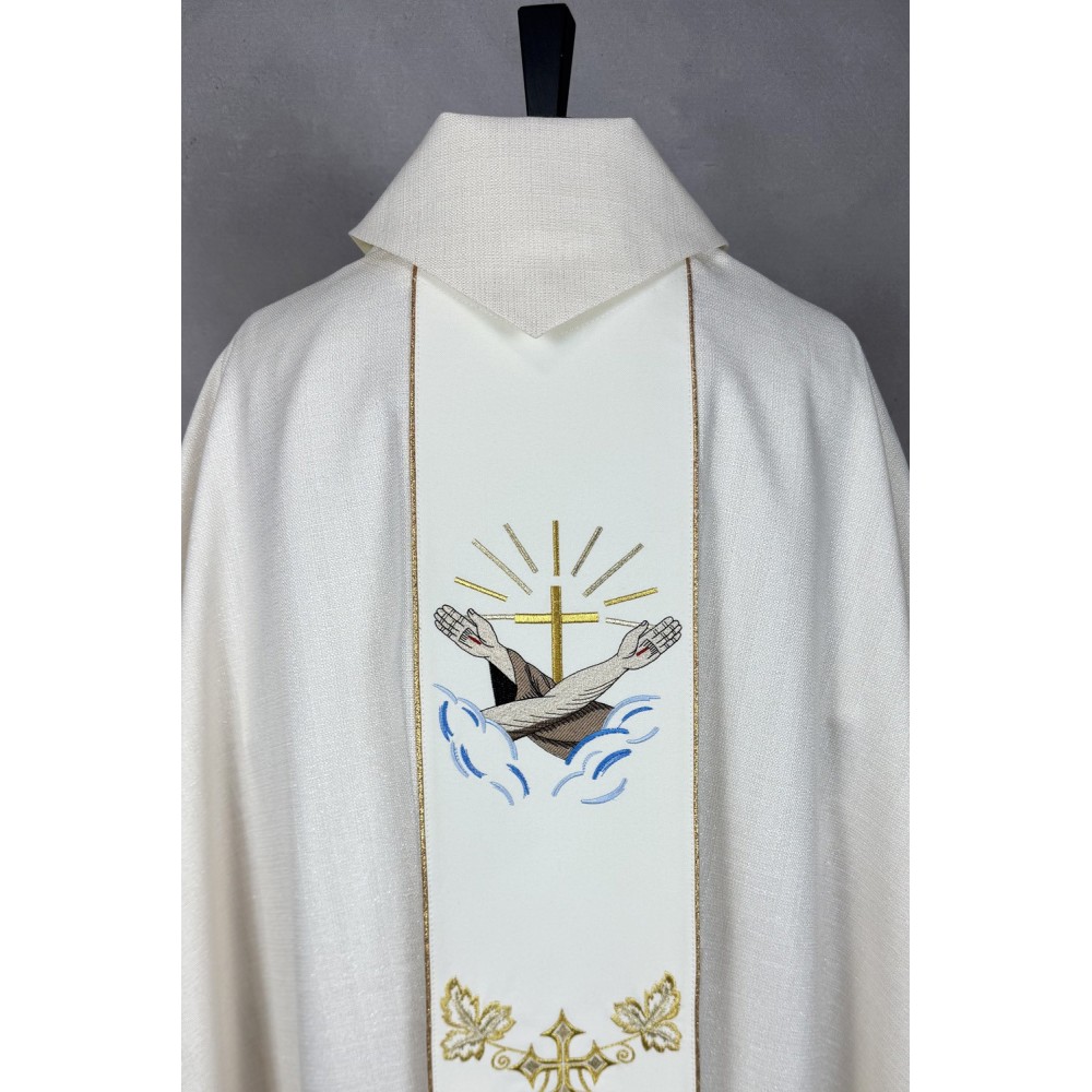 Ornat kapłański haftowany - Święty Franciszek - Ornaty z wizerunkiem świętych - zdjęcie 4