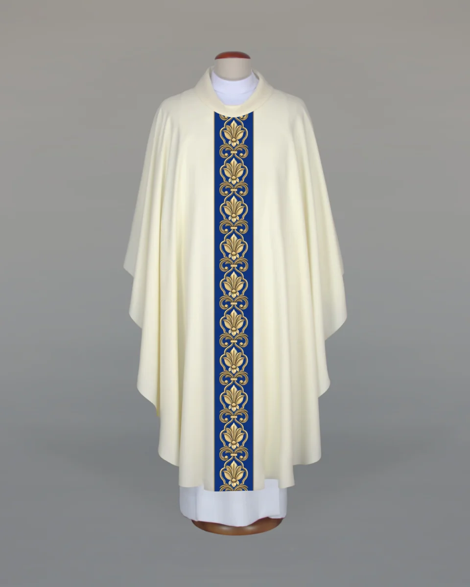 Ornat maryjny haftowany- ecru - Ornaty Maryjne - Nowość