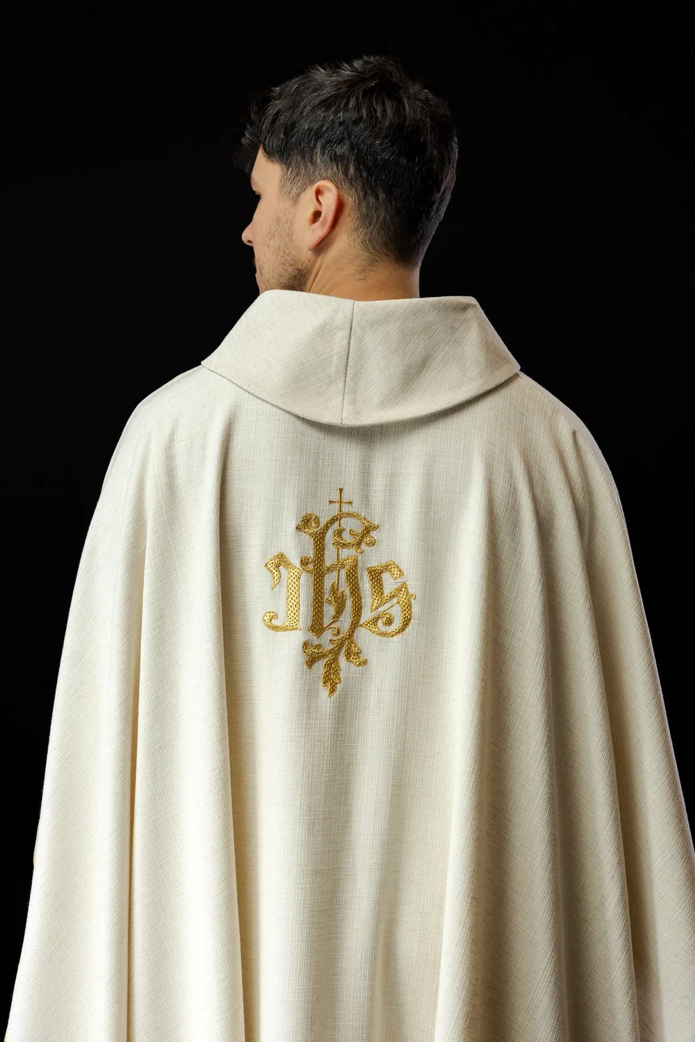Ornat z wizerunkiem Jezusa Miłosiernego- ecru - Ornaty z Jezusem - zdjęcie 3