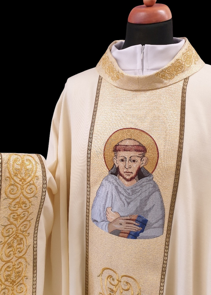 Ornat haftowany Święty Franciszek - Ornaty z wizerunkiem świętych - zdjęcie 8