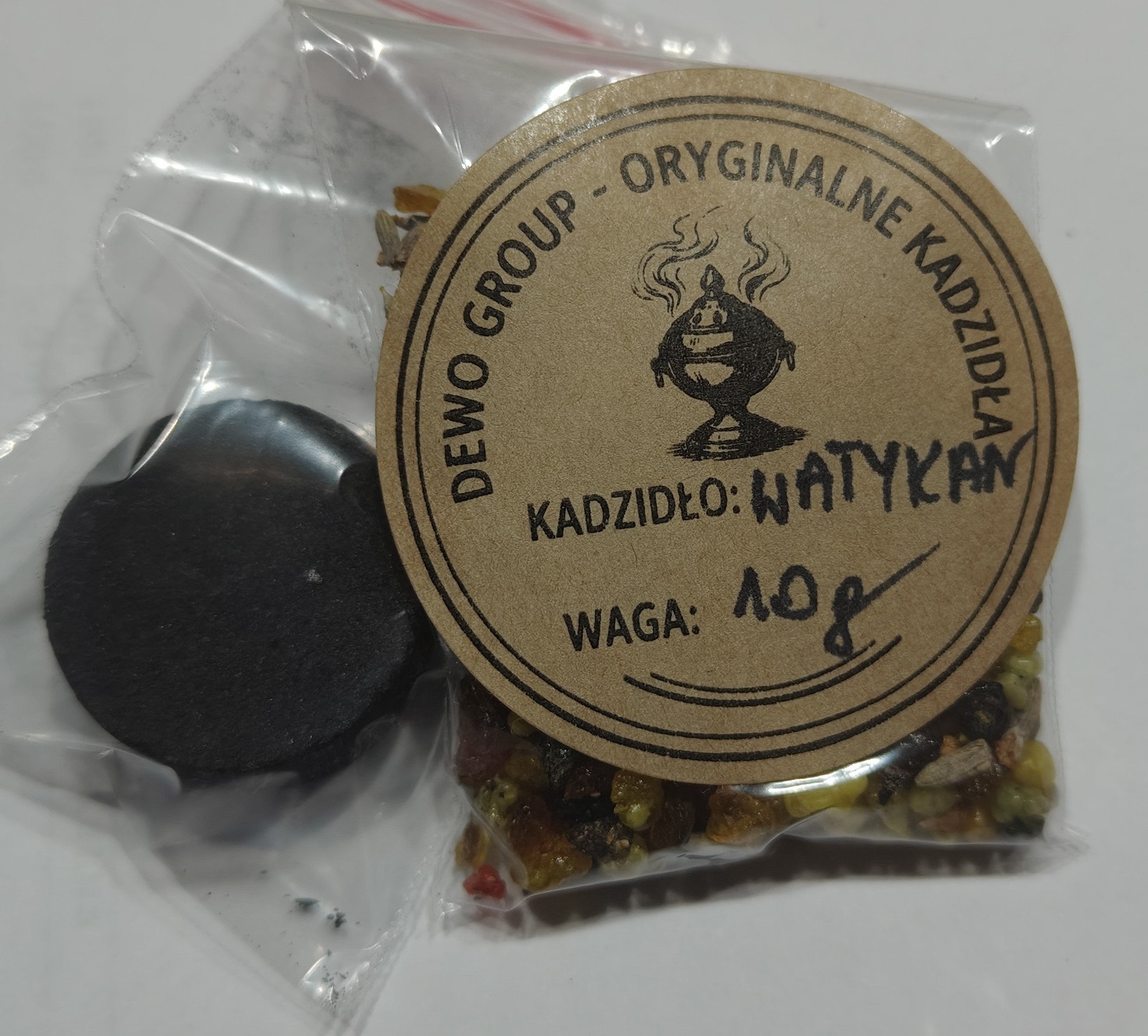 Kadzidło Watykan 10g – pakiet jednorazowy z węgielkiem 27 mm - Brak kategorii
