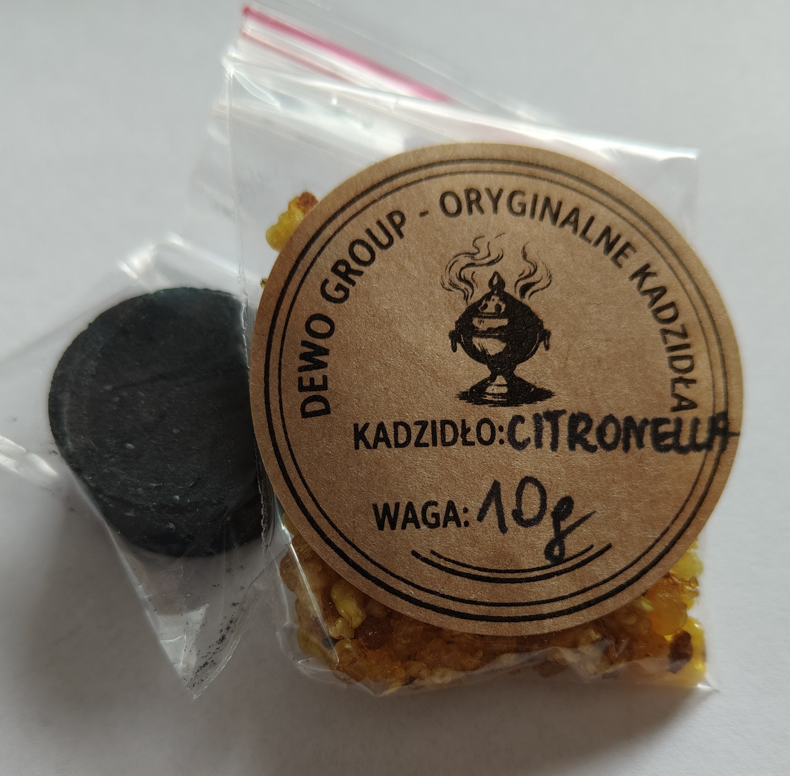 Kadzidło żywiczne o zapachu cytrynowym 10 g z węgielkiem - KADZIDŁA, WĘGIELKI