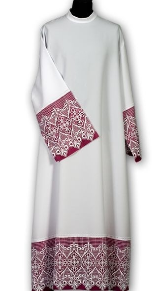 Alba kanonicka - 2 kolory podbicia (1) - KOMŻE I ALBY  KAPŁAŃSKIE - Nowość