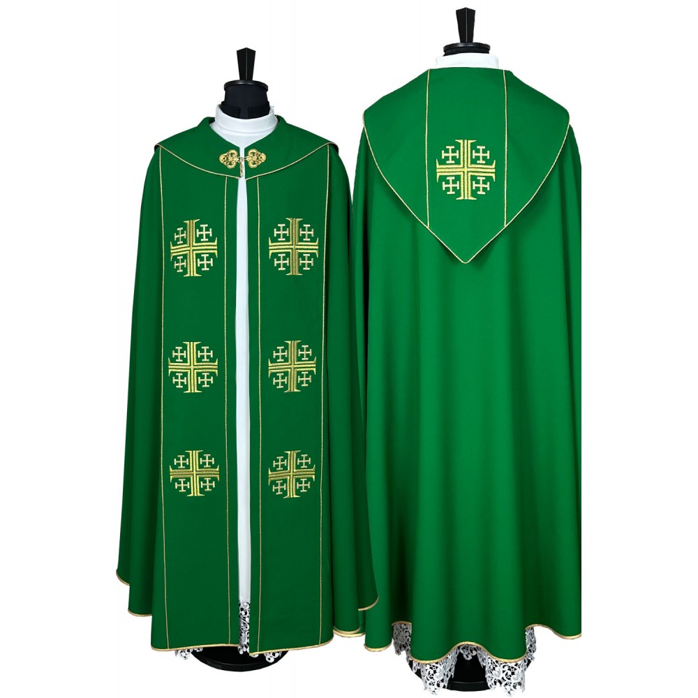 Kapa liturgiczna (kolory liturgiczne) - Krzyż Jerozolimski (31) - KAPY LITURGICZNE