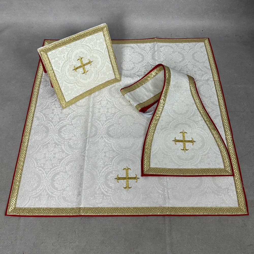 Ornat rzymski IHS - kolory liturgiczne, żakard (29) - Ornaty rzymskie - zdjęcie 5