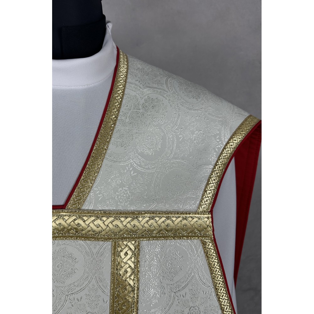 Ornat rzymski IHS - kolory liturgiczne, żakard (29) - Ornaty rzymskie - zdjęcie 4