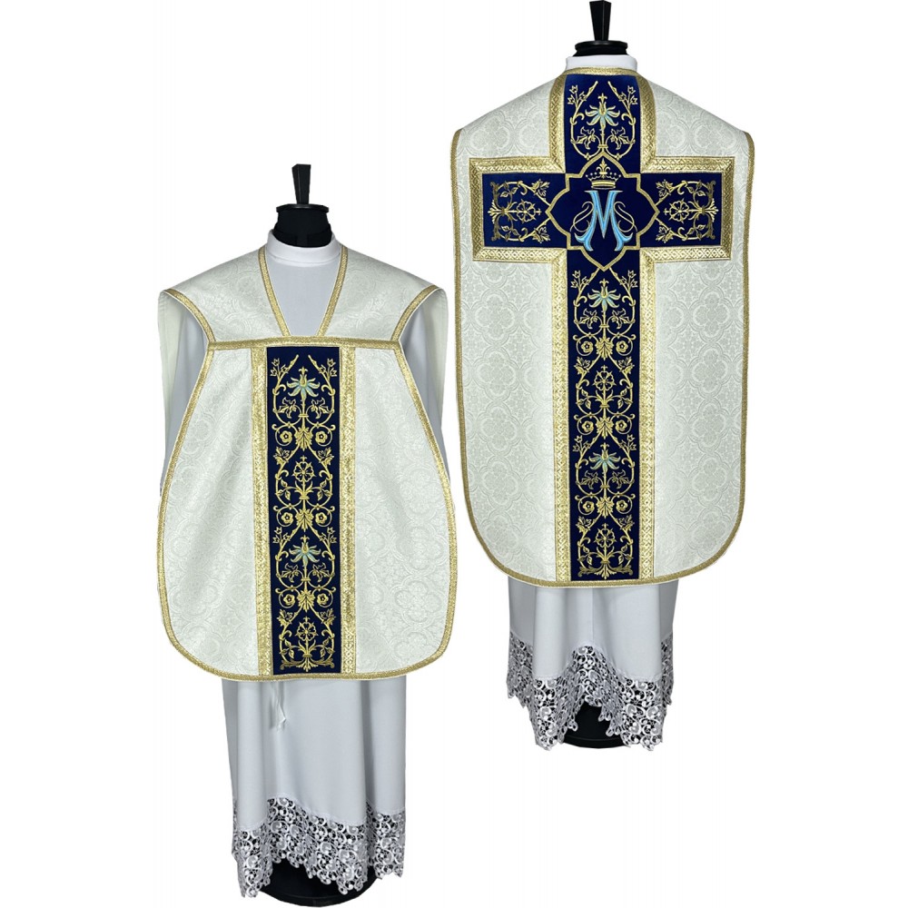 Ornat rzymski Maryjny - ecru (30) - Ornaty rzymskie