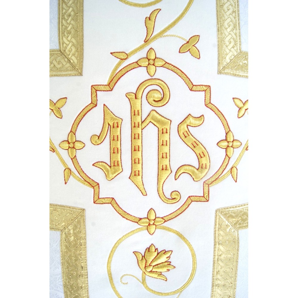 Ornat rzymski IHS - kolory liturgiczne, żakard (34) - Ornaty rzymskie - zdjęcie 16