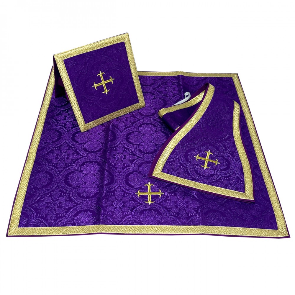 Ornat rzymski IHS - kolory liturgiczne, żakard (35) - Ornaty rzymskie - zdjęcie 16