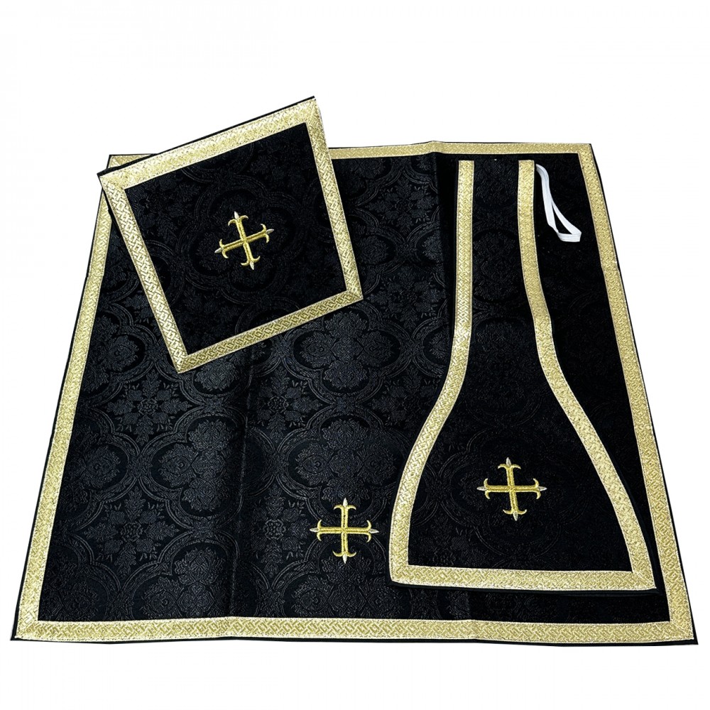 Ornat rzymski IHS - kolory liturgiczne, żakard (38) - Ornaty rzymskie - zdjęcie 2