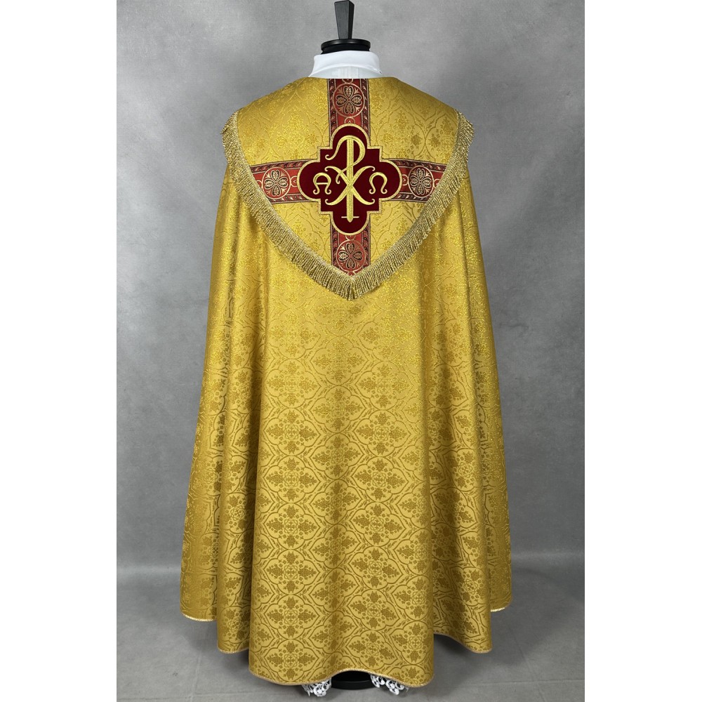 Kapa semi gotycka haftowana - kolor złoty (93) - KAPY LITURGICZNE - zdjęcie 2