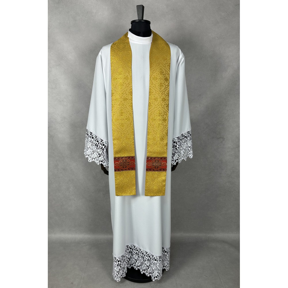 Kapa semi gotycka haftowana - kolor złoty (93) - KAPY LITURGICZNE - zdjęcie 6